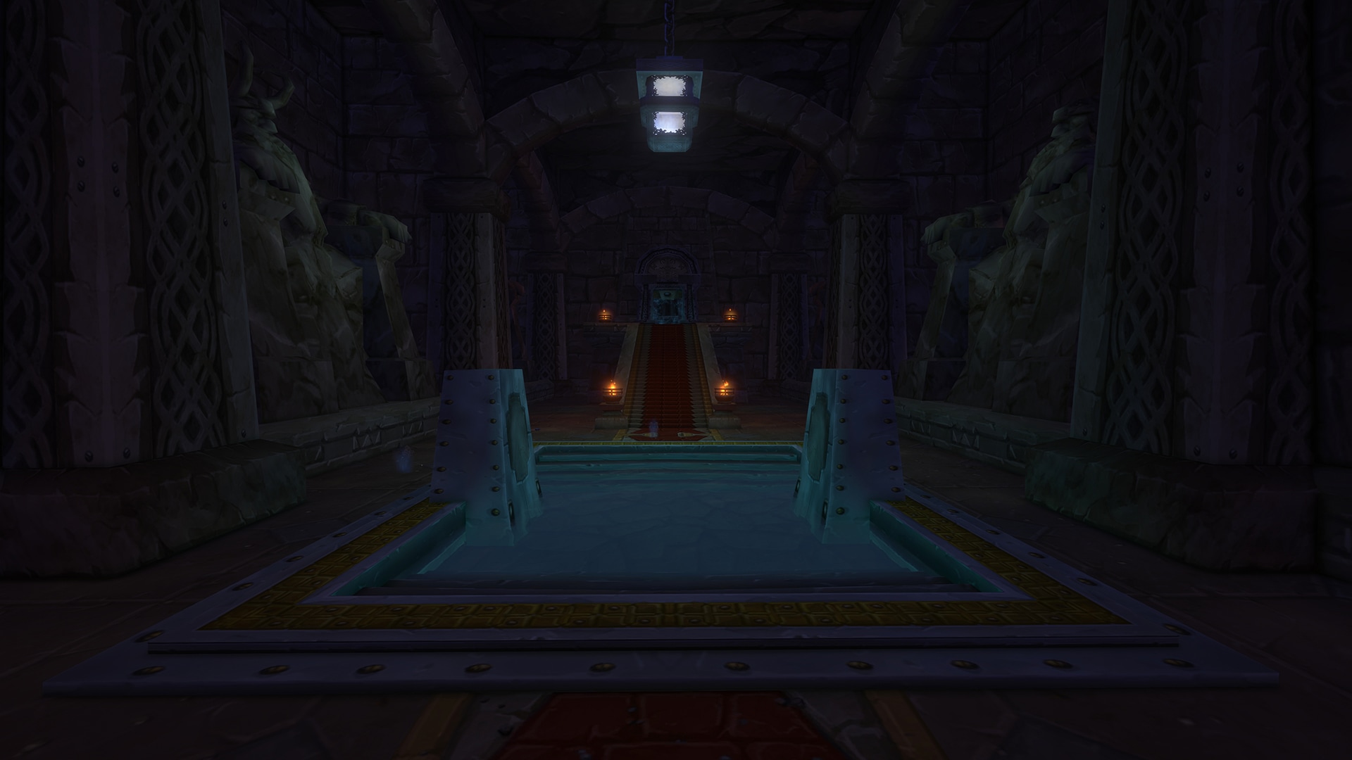Official in-game screenshot of the Hall of Thanes dungeon beneath Ironforge