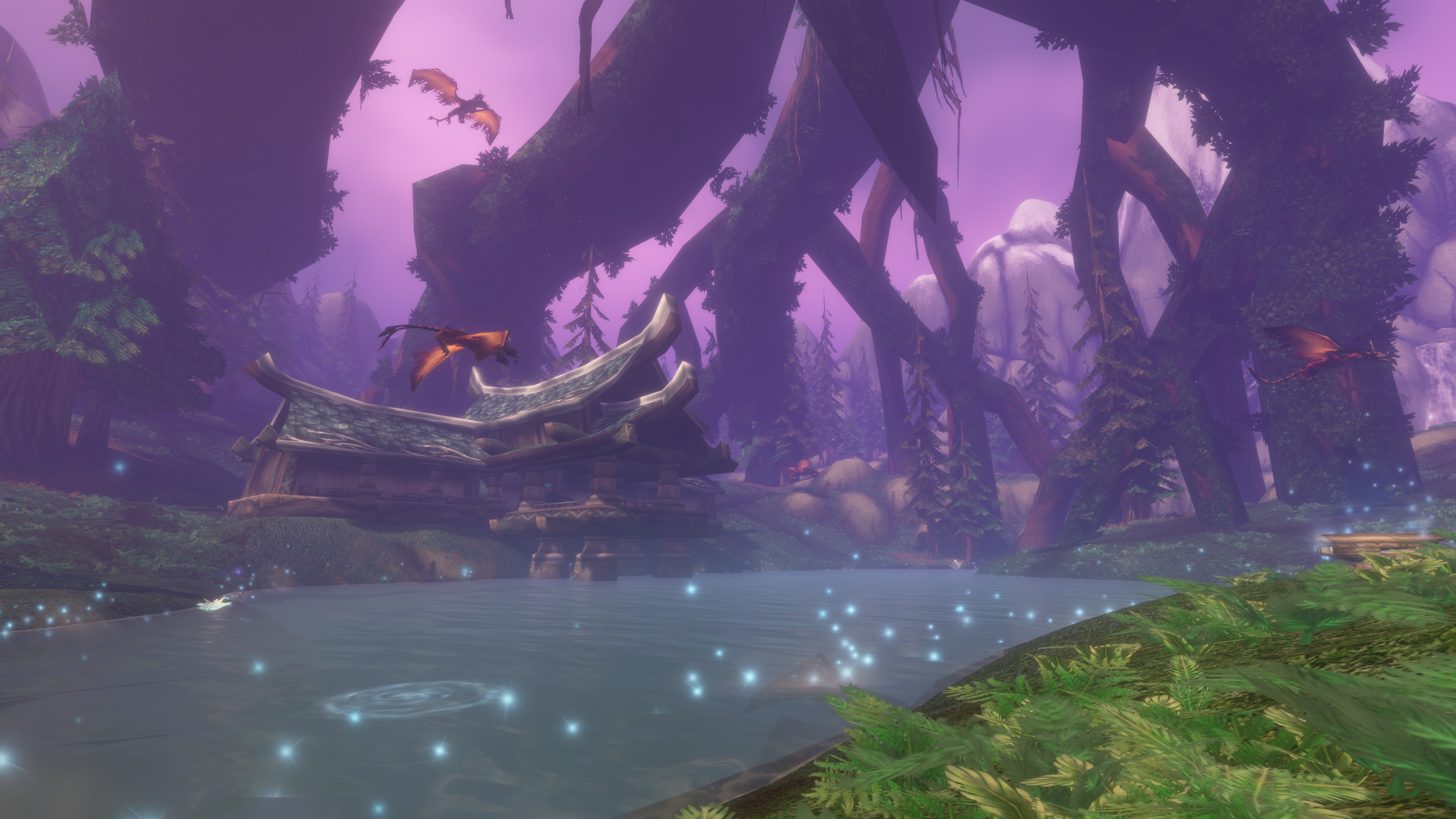 Official in-game view of a night elven area associated with Hyjal Summit